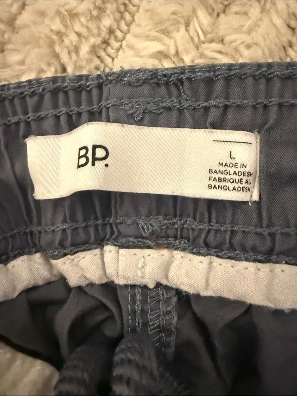 BP. Nordstrom Men’s Cotton Drawstring Shorts – Size L – Slate Blue